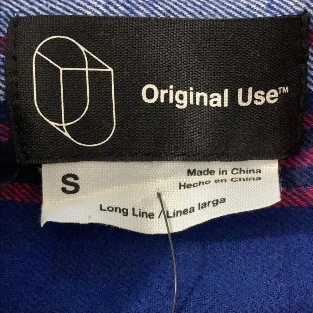 Original Use Flannel Shirt Lapis Blue Men’s Sz S New - Picture 6 of 15